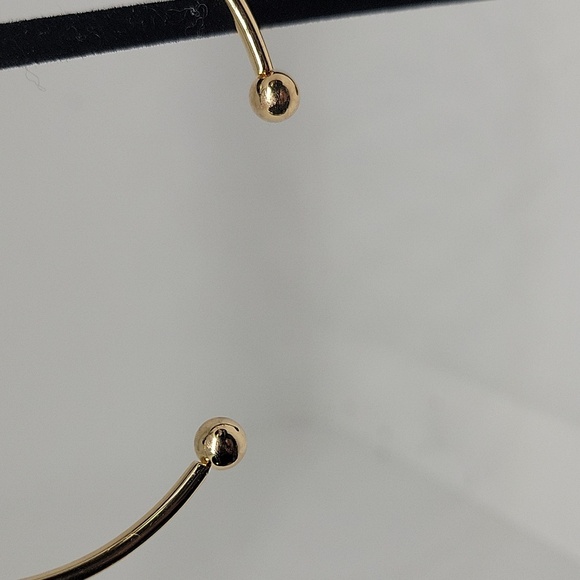 Solitare CZ Gold Tone Bangle - Picture 4 of 5